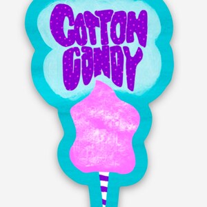 Karneval Leckerli Aufkleber, Cotton Candy und Sno-Cone