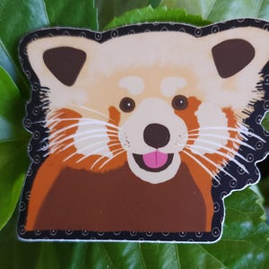 Adesivo de Panda Vermelho Adesivos de Pandas Vermelhos Adesivos de Animais Adesivos de Animais do Zoológico Adesivos de Animais Favoritos de Panda Vermelho Adesivo de Panda Vermelho Fofo