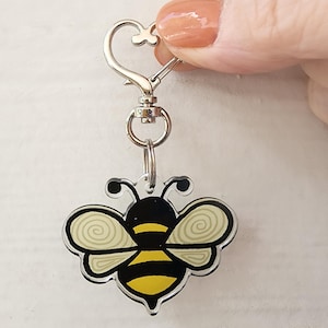 Bee Charm Bag Charm Bee Key Chain Bee Acrylic Charm