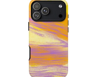 Yellow and Lavender Impressions Phone Case| Tough Case