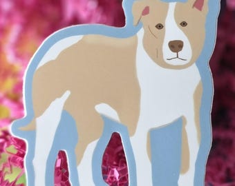 Pit Bull Sticker, Dog Stickers, 3-inch Vinyl Decal, Dog Breeds