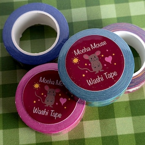 Washi Tape, Wild Animal und Mokka Maus Motive, 2 cm x 10 m Rolle