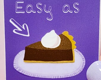 Chocolate Pie Sticker: Purple Vinyl Sticker, Waterproof (2 inch)