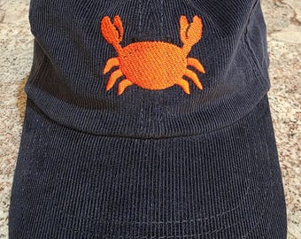 Crab Cap Corduroy (Embroidery), Vintage