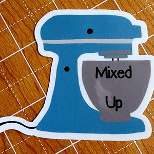 Adesivo de vinil azul estilo Kitchen Aid para misturador de adesivos misturados com adesivos ...
