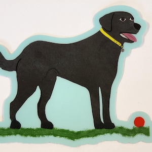 Pegatina de labrador negro, pegatina de labrador negro, pegatinas de perros, pegatinas de labrador, pegatinas de vinilo para perros
