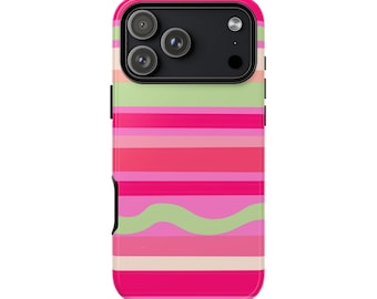 Candyland Pink Stripes Phone Case| Tough Case
