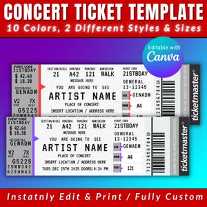Ticketmaster Ticket, Geburtstagsgeschenk, Geschenk für Sie / Ihn, Geburtstagsgeschenk, Geschenk für Sie / Ihn, Geschenk für sie / ihn
