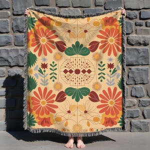 Woven Blanket Mockup - Photoshop & Photopea Ready! Woven Blanket Mockup Woven Throw Blanket Mockup Jacquard Fringed Blanket