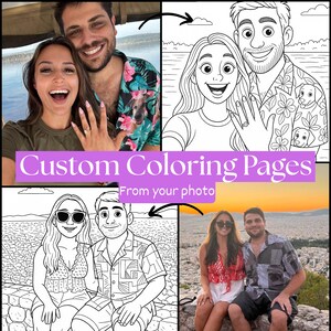 Libro da colorare personalizzato, libro da colorare per bambini, libro da colorare per animali domestici, foto personalizzata da colorare, libro da colorare stampabile, libro da colorare per matrimoni