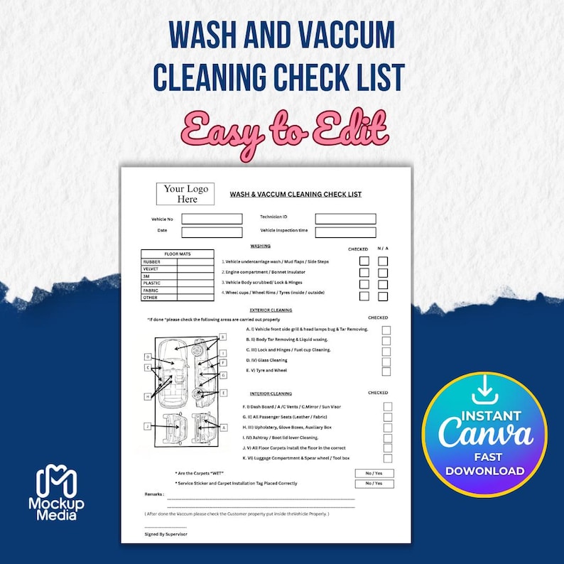 Editable Car Wash Checklist Template Canva Auto Detailing Wash editable-car-wash-checklist-template-canva-auto-detailing-wash