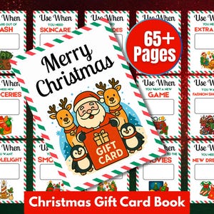 Christmas Gift Card Book, Printable Gift Card Book, Christmas Card Holder, Christmas College Care Package Kit, Personalized Gift Card Holder, 25 days of christmas, xmas gift card book, going away gift, diy gift card holder, gift card book, teen christmas gift, christmas countdown, college christmas, gift card holders, adult christmas gift, christmas gift cards, christmas gift kids, teacher christmas