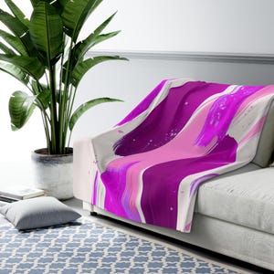 Vibrant Abstract Sherpa Fleece Blanket - Cozy Throw, Perfect for Home Decor, Gift for Her, Blanket for Relaxation, Soft Cover for All