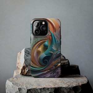Artistic Tough Phone Cases - Colorful Abstract Design, Unique Phone Accessories for Art Lovers, Protective Cases, Stylish Mobile Covers