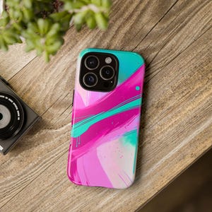 Colorful Tough Phone Case | Vibrant Artistic Design, Stylish Protective Cover, Unique Gift for Her or Teens, Abstract Art Case