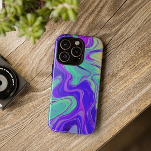 Marbled Phone Case, Artistic Phone Cover, Tough Cases, Unique Cell Phone Accessory, Gift for Her, Trendy Tech Item