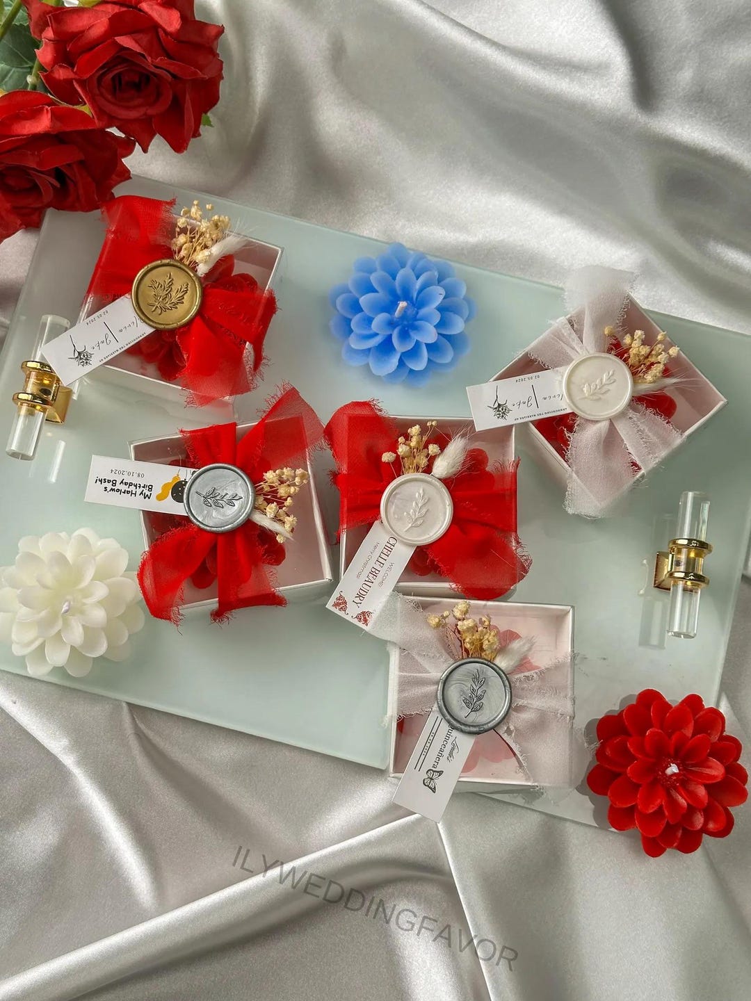 Personalized Wedding Lotus Candle Gift, Wedding Favors for Guest ...