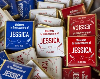 Personalized is Quince Años Chocolate Favors: Sweet 16 Favors