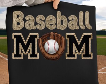 Faux Yarn Baseball PNG, Crochet Sports Sublimation Design, Realistic Knitting Baseball Text, Handmade Yarn Baseball Digital Download
