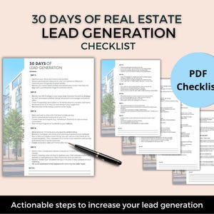 Real Estate Lead Generation Checklist, Action Steps for Daily Lead Generating Activities