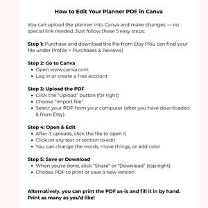 instructions how to edit you real estate daily planner and fill in lead generation ideas