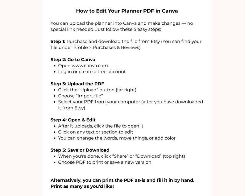 instructions how to edit you real estate daily planner and fill in lead generation ideas