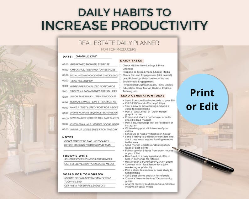 real estate productivity habits and lead generation