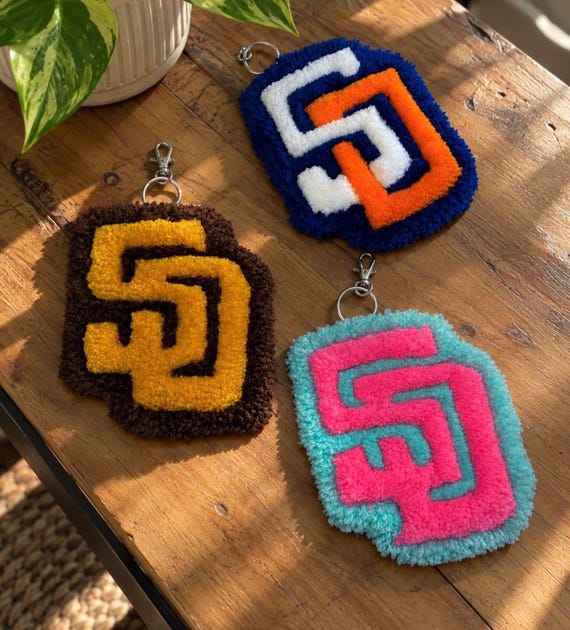 Tiny Tufted San Diego Padres Keychain