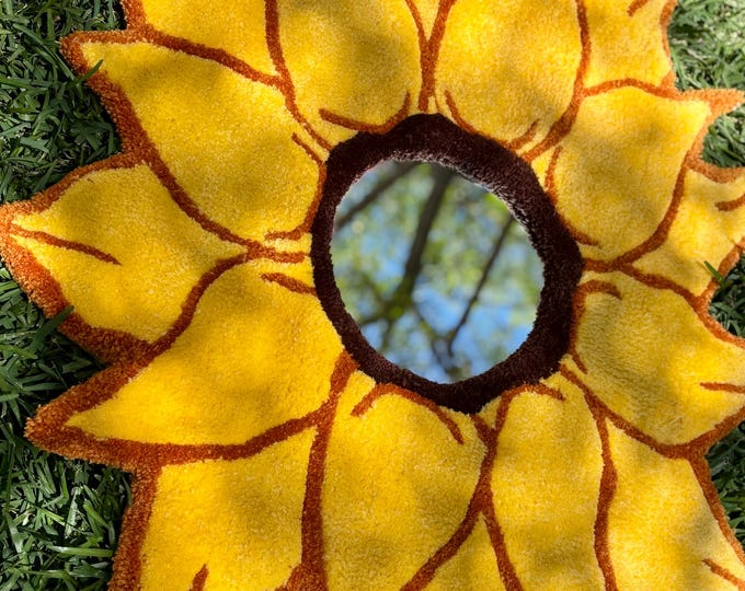 Sunflower Rug Tufted Mirror