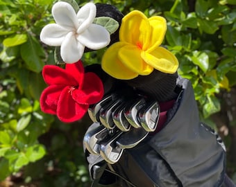 Hibiscus Tropical Flower Plush Golf Head Covers