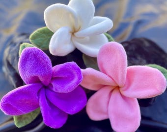 Fundas de felpa para cabezas de palos de golf con diseño de flor tropical de plumeria