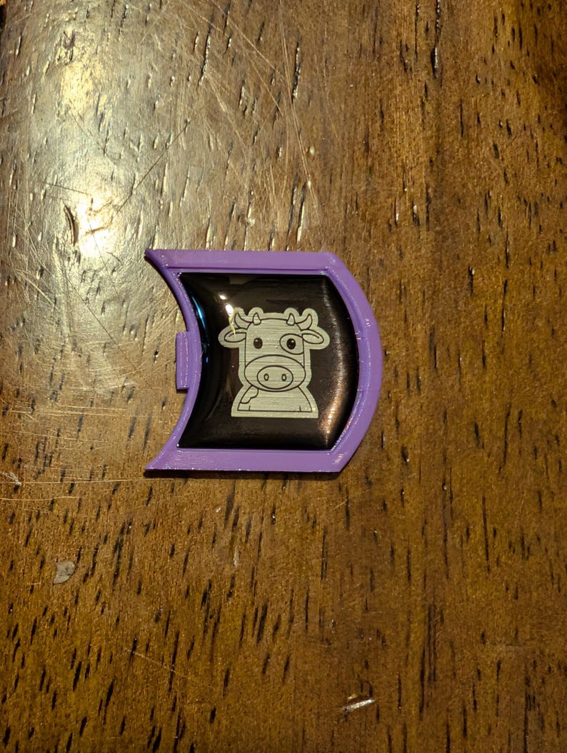 mOOmOOSUBARU MOOEY Cow badge of ownership Moobaru Subie lifestyle emblem accessories Mooey w PURPLE badge