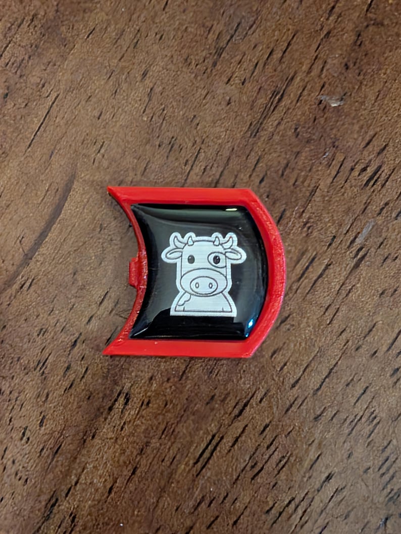 mOOmOOSUBARU MOOEY Cow badge of ownership Moobaru Subie lifestyle emblem accessories Mooey on RED badge