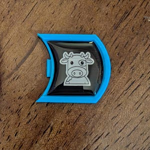 mOOmOOSUBARU MOOEY Cow badge of ownership Moobaru Subie lifestyle emblem accessories Mooey on BLUE badge