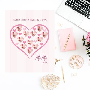 Baby's First Valentine's Day Heart Frame Photo Card & Instagram/FB post Modelli scaricabili. Facili da modificare e personalizzare in Canva gratuito.