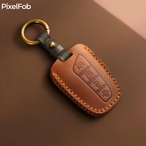 Leather Car Key Case For Hyundai, Car Key Case, Car Key Fob, Fob, Key Case For Hyundai, Car Key Accessories, Leather Car Key Cover, Gift