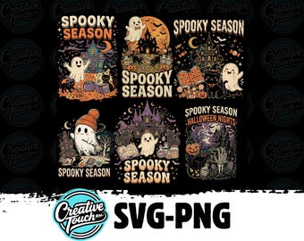 Spooky Season SVG Bundle, All Plants Are Edible Some Only Once, Halloween Ghost PNG, Witchy Plant Lover Cut File for Cricut & Silhouette