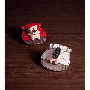 Zelda Korok/Yiga Clan Lucky Bag, Zelda NFC-houder, NFC-tas, handgemaakte leren toegangskaarthouder, Yahaha, The Legend of Zelda, TOTK