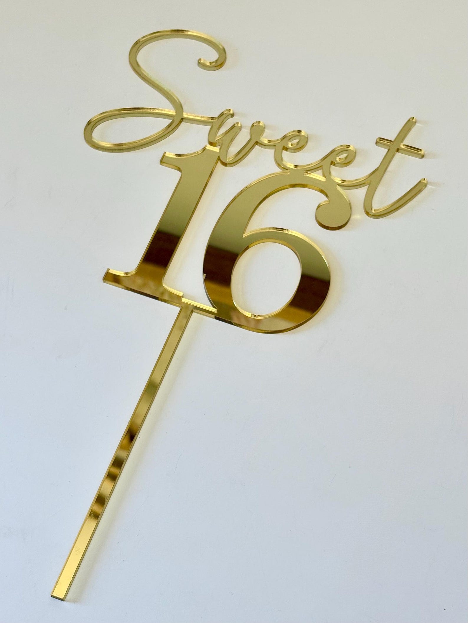 Sweet 16 Cake Topper | Custom Name, Acrylic or Wood - Etsy