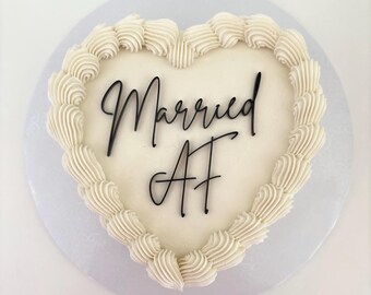 Funny Wedding Cake Topper: Married AF Acrylic or Wood