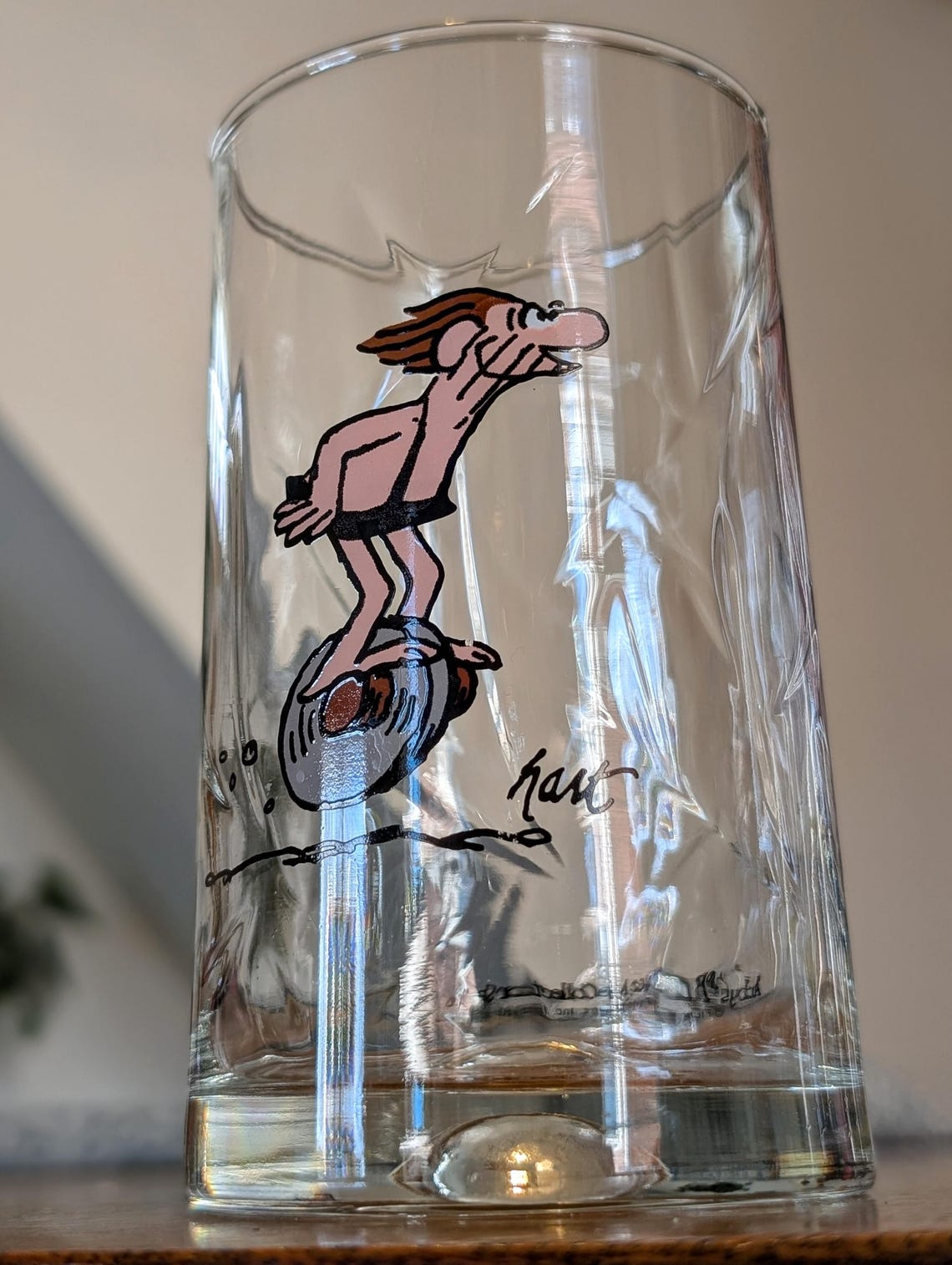 Vintage Clear Arby's BC Vintage Cavemen Pint/ Water Glasses, 1981- Set ...