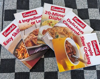 Campbell's Kochbücher, einfache Pfannen, 4 Zutaten oder weniger, 20-Minuten-Gerichte, köstliche Aufläufe, einfaches langsames Kochen - 5er-Set