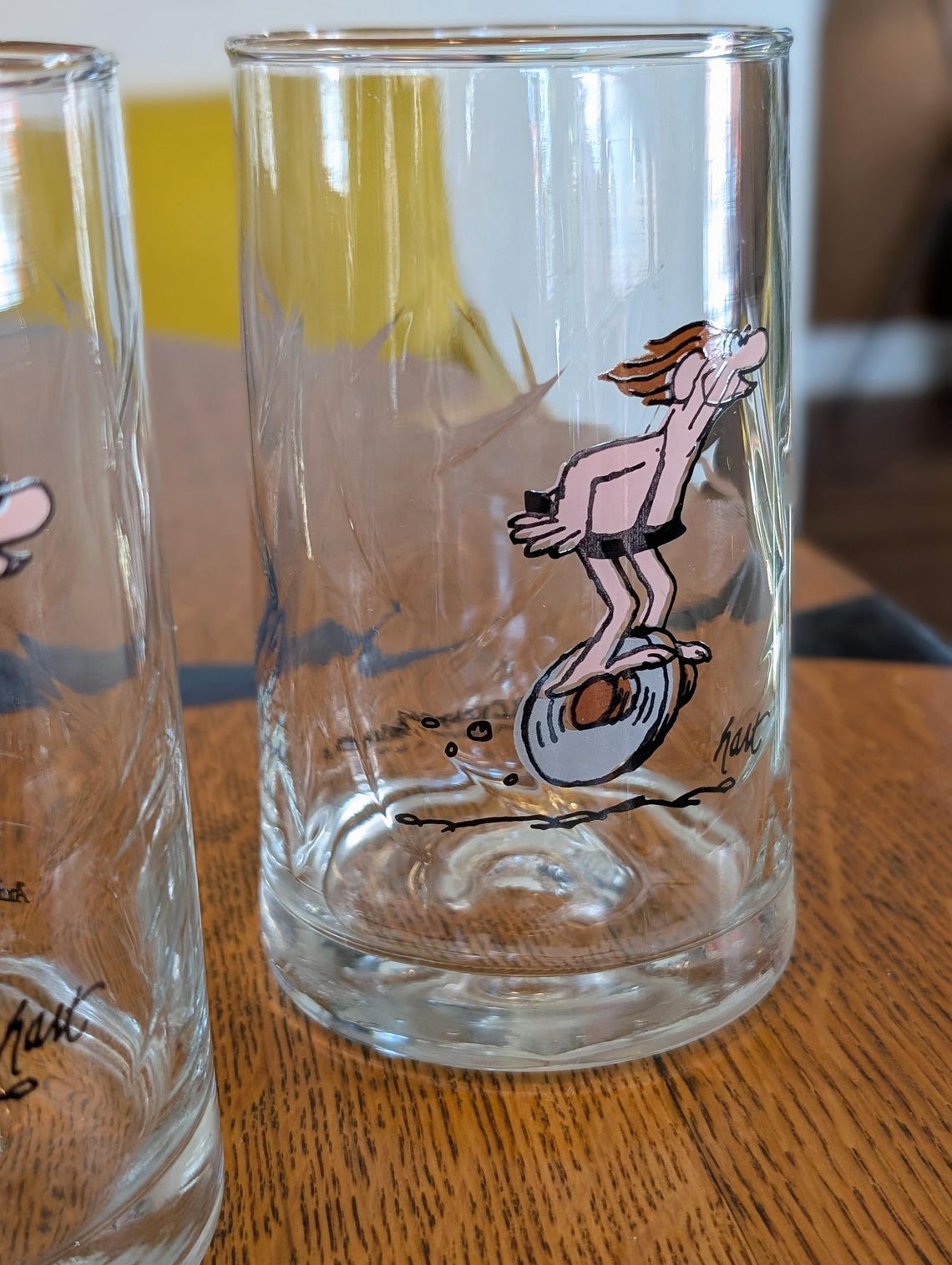 Vintage Clear Arby's BC Vintage Cavemen Pint/ Water Glasses, 1981- Set ...