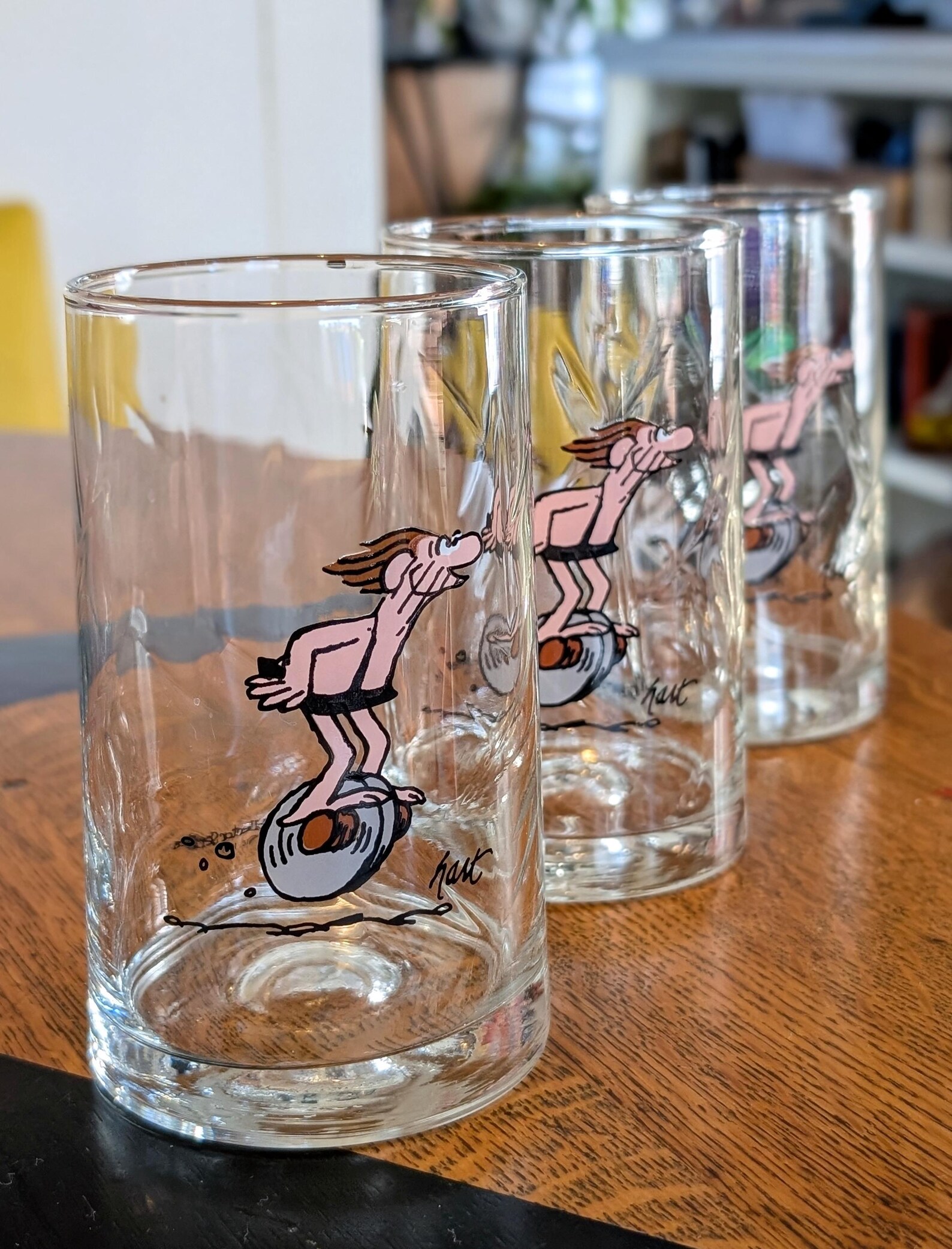 Vintage Clear Arby's BC Vintage Cavemen Pint/ Water Glasses, 1981- Set ...