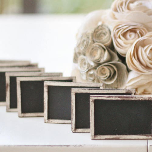 Chalkboard Table Numbers Rustic Chalkboard Signs Sticks Set Etsy