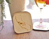 Personalized Coasters Wedding Favors Rustic Chic Wedding Southern Charm