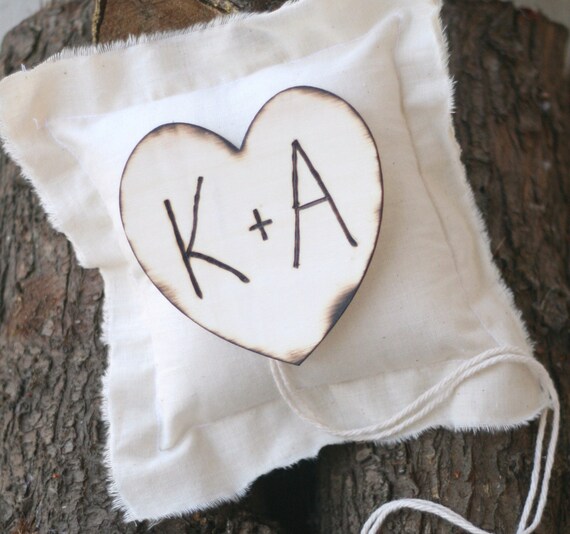 Items similar to Custom Engraved Ring Bearer Pillow Personalized With