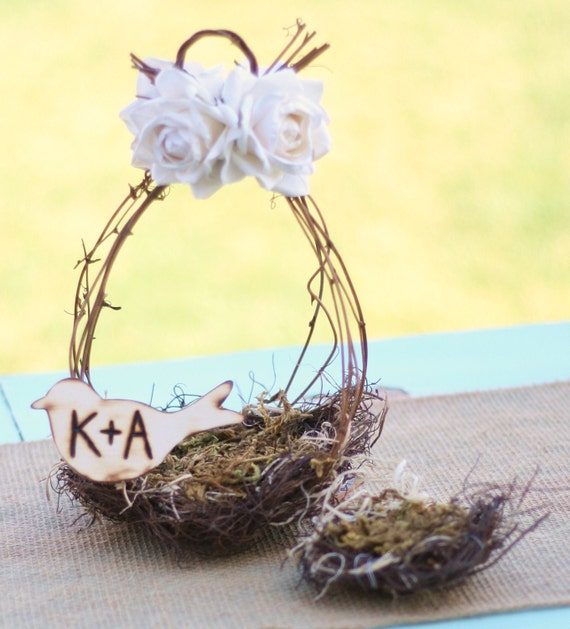 Items similar to Bird Nest Flower Girl Basket Personalized on Etsy