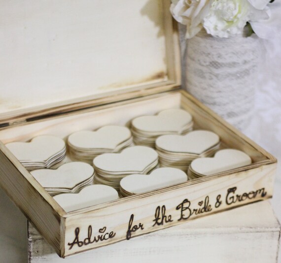 Items similar to Personalized Wood Rustic Guest Book Box Large (item