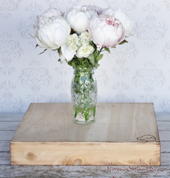 Items similar to Wood Cake Stand Engraved Personalized Rustic Wedding